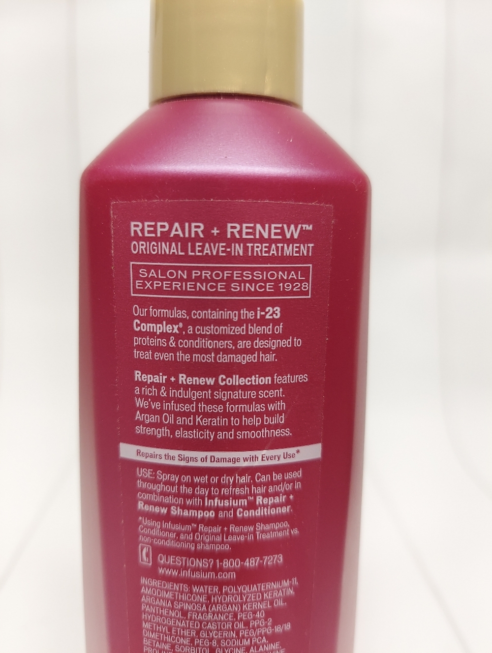 NEW Infusium Repair Renew Leave in Treatment Argan Oil Keratin Spray 13floz - Picture 3 of 5
